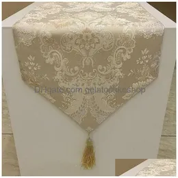 Table Runner Proud Rose Luxury Coth Европейский жаккардовый флаг для кровати Модные предметы домашнего обихода 220615 Прямая доставка Дом и сад Dhltf