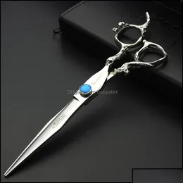 Hair Scissors Sier Shears Care Styling Tools Products7 Inch Professional Cutting For Hairdresser Japanese Steel Sapphire Haircut Dro Dh0Or