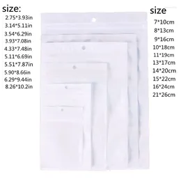 Storage Bags 50Pcs/lot White Clear Self Seal Plastic Retail Packaging Poly Pouches Zipper Lock Bag Mobile Phone Accessory Universal