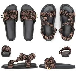 Sandale Paris Kadınlar Luxurys Ünlü Tasarımcılar Sandalet Terlik Moda Yaz Kızları Sandale Plajı Kadınlar Sandal Fendis Slaytlar Flip Flops