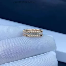 Designer Ring Van Clover Cleef Jewelry Kaleidoscope Beaded Edge Full Diamond Ring Female V Gold Thickness 18k High Grade Shining Sky Star Mens And Womens Rings