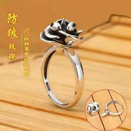 S925 Silver Vibrato the Same Ladys Special Body Ring Designers Wolf Organ Knife Edge.5EA3