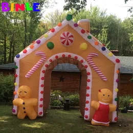 Giant 16ft Inflatable Gingerbread House Archway with LED Lights
