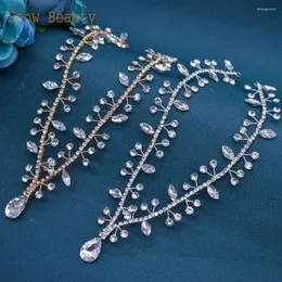 Haarspangen DZ052 Hochzeit Tiara Kristall Braut Stirn Stirnband Strass Zubehör Brautjungfer Kopfschmuck Party Kopfschmuck