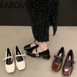 Designer Crystal Women Mary Jane Shoes Fashion Elegant Low Heel Shoes Spring Ladies Shallow Square Toe Pumps 240129