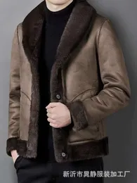 Designer Winter Haining Original Ecological Mink Fur Coat High End Imitation for Men NOTA