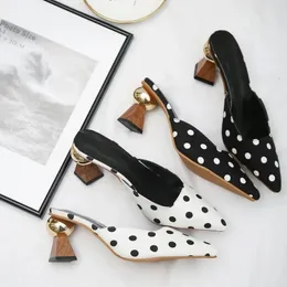Comemore Buges Black Pumps عالية الكعب للنساء اللباس Flip Flops Slippers Summer Female Sliders Shoes for Girls 240201