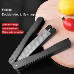 Altri accessori per coltelli 1 pezzo Affilacoltelli tascabile pieghevole portatile a doppia faccia Diamante Gadget da sopravvivenza per campeggio all'aperto Cucina