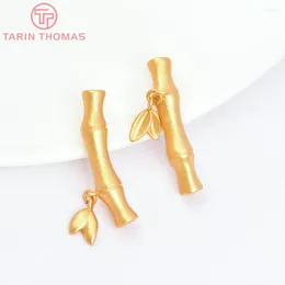 Takılar (7142) 2pcs 4.5x24.5mm 24K Altın Renk Kaplamalı Bambu Şekli Serançlar Yüksek Kaliteli Diy Takı Yapma Bulgu Aksesuarları