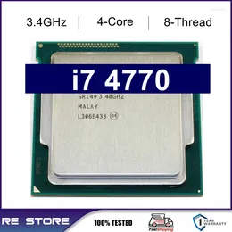 Placas-mãe usadas Core I7 4770 3.4GHz 8M 5.0GT/s LGA 1150 SR147 CPU Desktop Processador H81 Placa-mãe