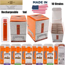 미국 스톡 Dabwoods 100pcs/lot 1000mg 1ml 1gram 일회용 빈 포장 패키지 패키징 박스 액세서리 빠른 배송