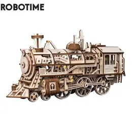 Robotime 4 أنواع DIY ليزر قطع 3D النموذج الميكانيكي النموذج الخشبي بناء مجموعات اللبنات التجميع الهدية للأطفال البالغين 240122