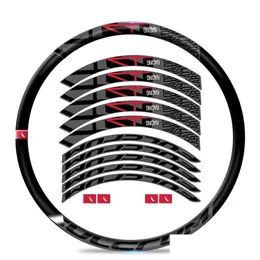 Fahrradgruppensets Racing 4 DB Straßenradsatz Aufkleber Felgenaufkleber Radfahren Dekorative wasserdichte R4 Scheibenbremsaufkleber Fahrradzubehör Dhljb