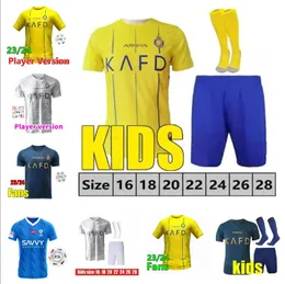 2023 2024 Al Nassr FC NEYMAR JR Ronaldo Fußballtrikots Männer Kinder KitAl Hilal Saudi-Uniform 23 24 Jungen Fußballtrikot MANE Fans Spielerversion TrikotSERGEJ ABOUBAKAR