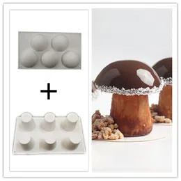 Baking Moulds Mushroom Set Silicone Molds Half Ball Cake Mold Cone Mousse Mould Kitchen Bakeware Pastry Tools