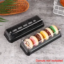 Confezione da 10 mini contenitori per torte, vassoi regalo in plastica, macarons, confezioni di cioccolato, trasparenti, per biscotti, per snack, per feste, 240205