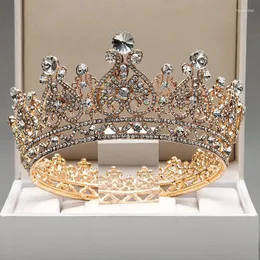 Grampos de cabelo acessórios de noiva de casamento redondo coroa festa rainha elegância para mulheres