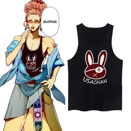 Męskie koszulki anime Rekord Ragnarok Print Kawaii Buddha Cosplay Vest Fashion Summer Casual Sleveless T-shirt