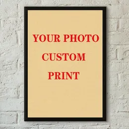 그림 커스텀 포스터 커스터마이징 당신의 사진 크래프트 종이 인쇄 개인 빈티지 홈룸 바 카페 예술 벽 장식 레트로 페인팅