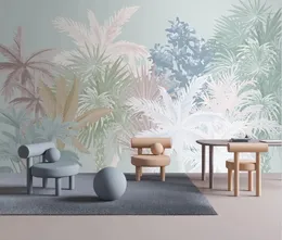 Custom Wallpaper elegant tropical plant forest Mural TV sofa background wall paper living room bedroom leaf mural 3d wallpaper 240122