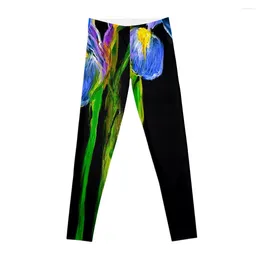 Pantaloni attivi Iris Study - Leggings in cera encaustica Abbigliamento sportivo per palestra Abbigliamento da palestra Pantaloni sportivi da donna