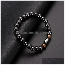Черный магнитный браслет с гематитом из бисера, терапия, здоровые браслеты, женские браслеты-манжеты, модные украшения Will And Sandy 320288 Dr Dho4L