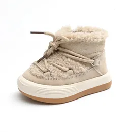 GT-CECD outono/inverno botas de bebê quente sola de borracha de pelúcia da criança crianças tênis sapatos infantis moda meninos meninas botas 240129