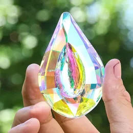 Kryształ żyrandola 1pc 75 mm AB Kolor Glass Kryształy krople domowe ozdoby Suncatcher na Windows Lampa