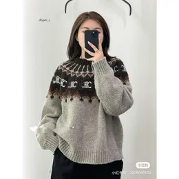 womens hoodie Autumn/winter New Letter Print Decoration Triumphal Arch Pullover Knitwear Loose Shoulder Drop Design Sweater for Women