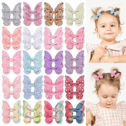 Acessórios de cabelo Clipes de borboleta Arcos Gradiente Crianças Coisas fofas Hairdress Baby Girl Kawaii Hairpins Chegada