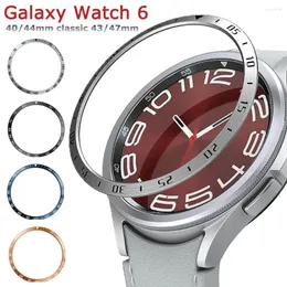 Titta på band Metal Bezel Ring Cover för Samsung Galaxy 6 Classic 47mm 43mm Sport Tachymeter Frame Watch6