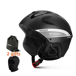 MOON Ski-Snowboardhelm für Outdoor-Skiausrüstung und Protektoren, Sicherheitskappe für Erwachsene und Kinder, 240124