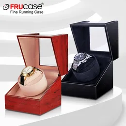 FRUCASE Wooden Watch Winder for Automatic Watches Watch Box Automatic Winder Use USB Cable with Battery Option 240118