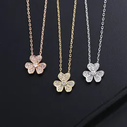 Fashion Designer Pendant necklace&barcelet woman 18k rose/gold Plated S925 silver Plated Copper Rhinestone Vann*Cleff Frivvole lover's Gift with box