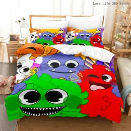 Conjuntos de cama Dos Desenhos Animados Garten de BANBAN Conjunto de Roupa de Cama Único Gêmeo Tamanho Completo Decoração de Casa para Meninos Meninas Crianças Bonito Anime Duvet Cover