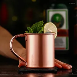 Mugs Moscow Mule Mug Pure Copper Solid Smooth Without Inside Liner For Cocktail Coffee Beer Milk Water Cup Home Bar Drinkware