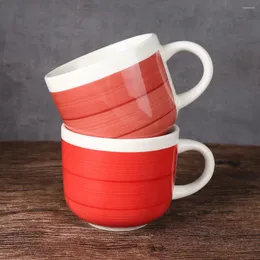 Mugs China Factory Free Sample Black Pink Red Stoare Custom Logo Design 24 Ounces Oversized Ceramic Soup Mug For Coffee And