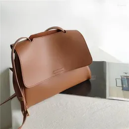 Kvällspåsar mjukt äkta läder för kvinnor axel crossbady väska retro casual bolsas feminina pendlare bolsos mujer koreanska handväskor