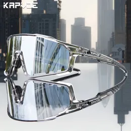 Kapvoe UV400 Yarış Bisiklet Gözlükleri Gözlük MTB Bisiklet Güneş Gözlüğü Polarize Erkek Sunglasse Sport Goggles 240131