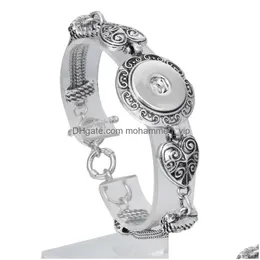 Braccialetti con ciondoli Gioielli a scatto in metallo di alta qualità Bracciale con bottoni da 18 mm per donna Uomo Fit Banglecharm Consegna di goccia Dhqux