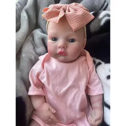 19 -calowy miękkie ciało Reborn Baby Doll Meadow 100% ręcznie robiona skóra 3D z żyłami Visbile Collectible Art Doll Prezent Bożego Narodzenia 240131