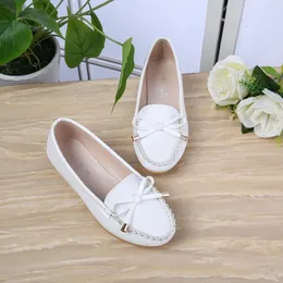 Mulheres apartamentos sapatos de balé cortar couro respirável mocassim barco bailarina senhoras casuais zapatillas mujer 240202