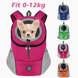 Dog Pet ryggsäck resväska Front Pack Breattable Justerbar med säkerhetsreflekterande remsor för vandring utomhus katter 240124