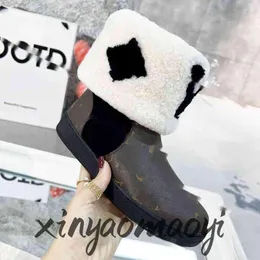 Botas UGGit Snowdrop Designer Mulheres Sapatos Inverno Pele Bootis Botas de Couro Quente Macio Pele de Carneiro Bota de Neve Tornozelo Marrom Preto Furry Sapato Luxo Outdoor2024New