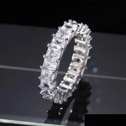 Bandringe Wassertropfen Herz Zirkon Diamant Frauen Brautjungfer FL Kristall Verlobung Ehering Geschenk Feiner Schmuck Will und Sandy Deliv Dhzaj