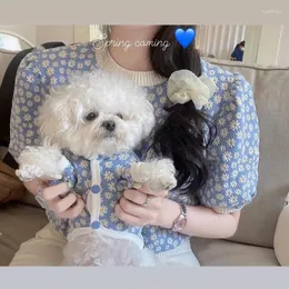 Odzież dla psa wiosna cat bawełna bawełniana bawełna Bichon Pomeranian Schnauzer Small Daisy Core Yarn Puppy Kitty Ubrania Akcesoria