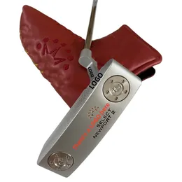 Golf Club Putter Silver Straight Type Putter 2 Series levereras med gratis klubbhuvudskydd