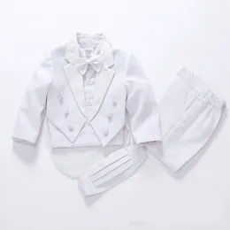 summer Formal Children's clothes for boys wedding suit party baptism christmas dress for 1-4T baby body suits wear 5-Piece 240127