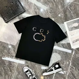 Designer di lusso Guggi Classic Cotton T-shirt a maniche corte color block stampato lettera allentata casual girocollo moda, qualità