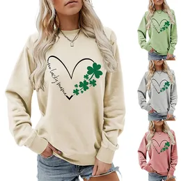 Felpe con cappuccio da donna T-shirt da donna alla moda T-shirt stampata con cuore d'amore Top casual Camicia di San Valentino T-shirt grafica Harajuku femminile